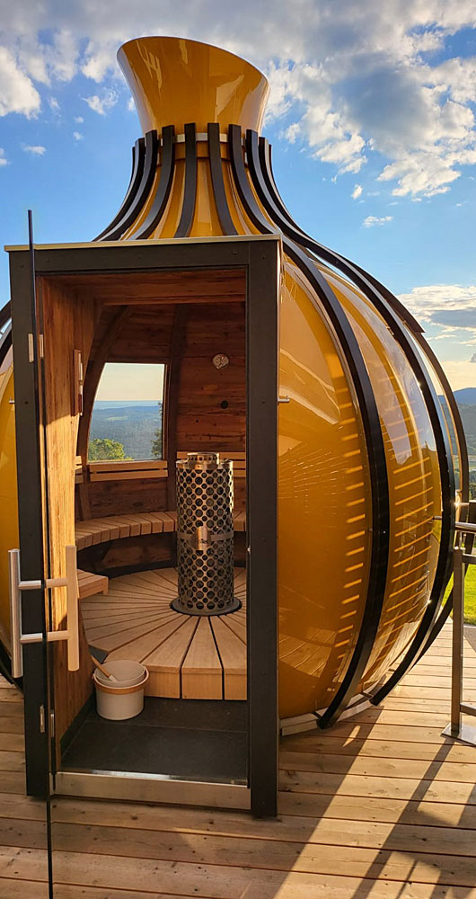 Kugel-Sauna im Außenbereich des Thula Wellnesshotel Bayerischer Wald